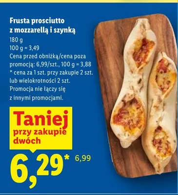 Frusta prosciutto z mozzarellą i szynką promocja w Lidl