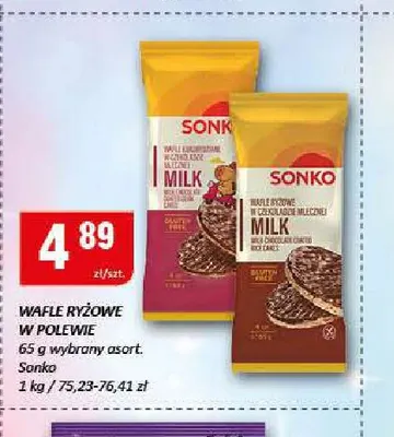 Wafle ryżowe w polewie Sonko promocja w Chorten