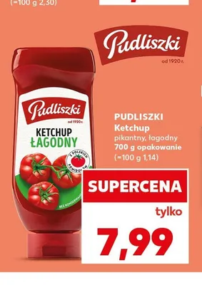 Ketchup łagodny Pudliszki promocja w Kaufland