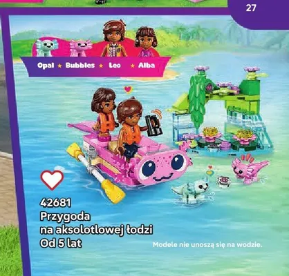 Klocki LEGO Friends 42681 Przygoda na aksolotlowej łodzi promocja w LEGO