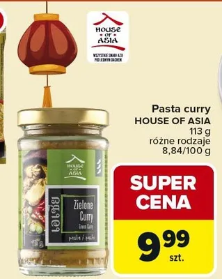 Pasta curry House of Asia Zielone Curry promocja w Carrefour