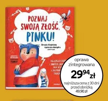 Książka Poznaj swoją złość, Pinku! oprawa zintegrowana promocja w Dzień Dziecka