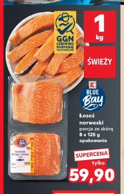 Łosoś norweski porcje ze skórą Blue Bay promocja w Kaufland