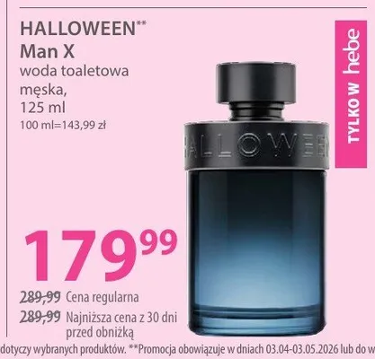 Woda toaletowa męska Man X promocja w Hebe