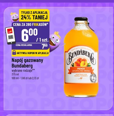 Napój gazowany Bundaberg Peach promocja w POLOmarket