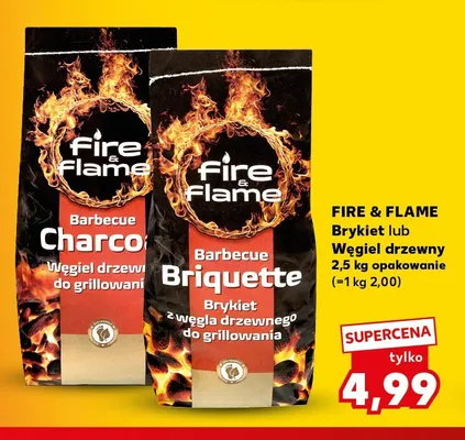 Węgiel drzewny Fire & Flame promocja w Kaufland