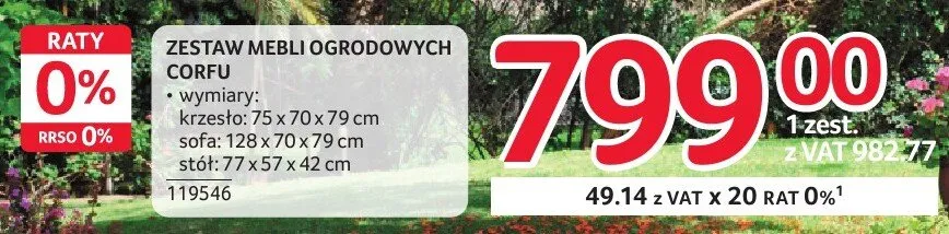 Zestaw mebli ogrodowych Keter Corfu promocja w Selgros