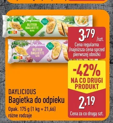 Bagietka do odpieku Daylicious promocja w Aldi