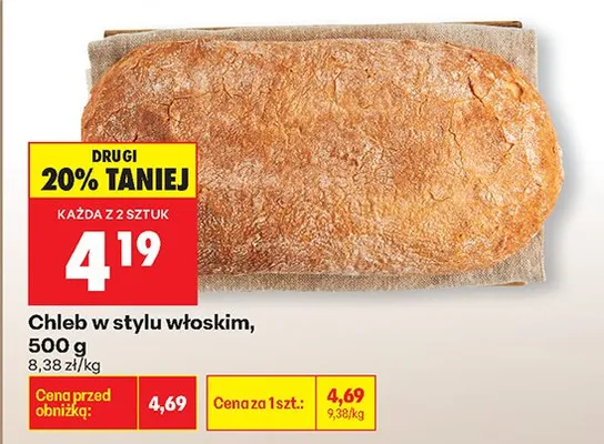 Chleb w stylu włoskim promocja w Biedronka