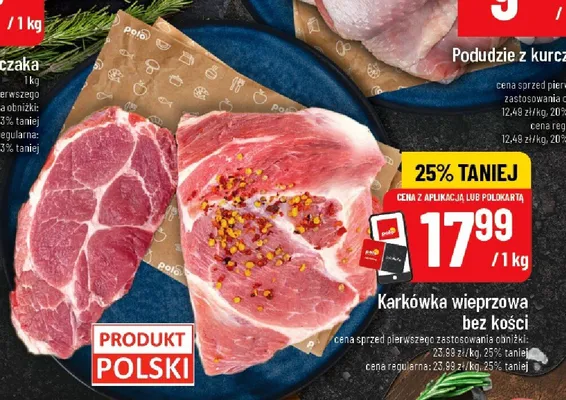 Karkówka wieprzowa bez kości promocja w POLOmarket