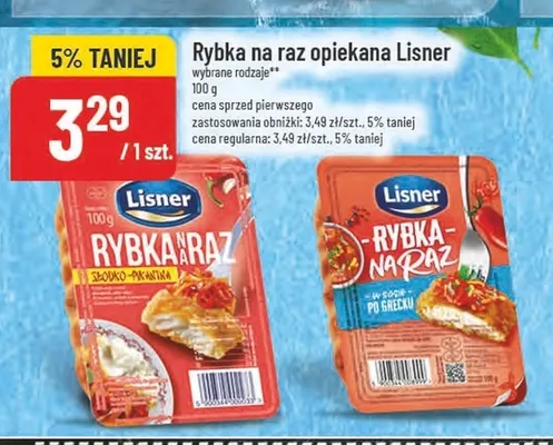Rybka na raz opiekana w sosie po grecku Lisner promocja w POLOmarket