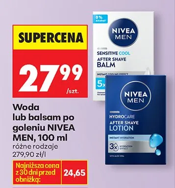 Woda lub balsam po goleniu, różne rodzaje promocja w Biedronka