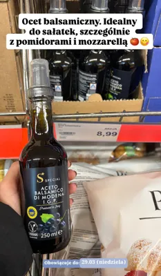 Ocet balsamiczny di Modena I.G.P. promocja w Aldi