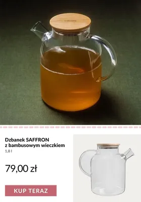 Dzbanek Homla SAFFRON z bambusowym wieczkiem 1,8 l promocja w Homla
