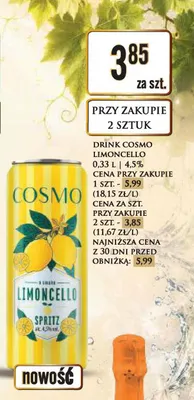 Drink Cosmo Limoncello promocja w Dino