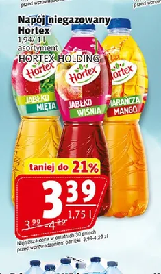Napój niegazowany Hortex jabłko-wiśnia promocja w Prim Market