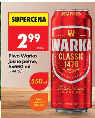 Piwo jasne pełne promocja w Biedronka