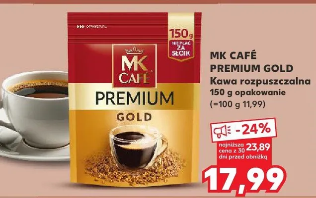 Kawa rozpuszczalna Premium Gold promocja w Kaufland