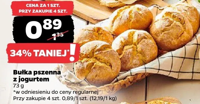 Bułka pszenna z jogurtem promocja w Netto