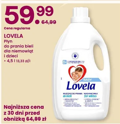 Płyn do prania bieli dla niemowląt i dzieci Lovela promocja w Frisco