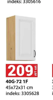 Szafka kuchenna wisząca 40 g-72 1F promocja w Merkury Market