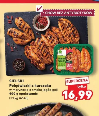 Polędwiczki z kurczaka w marynacie o smaku jagód goji Sielski promocja w Kaufland