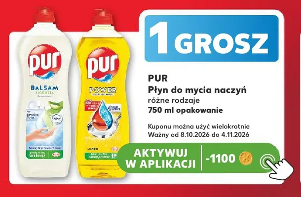 Płyn do mycia naczyń Pur promocja w Kaufland