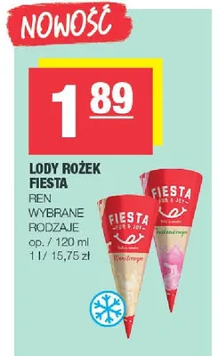 Lody rożek Fiesta promocja w SPAR