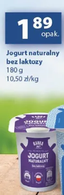 Jogurt naturalny bez laktozy Kanka promocja w Delikatesy Centrum