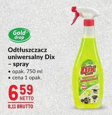 Odtłuszczacz uniwersalny Dix spray promocja w Makro