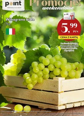 Winogrona białe promocja w Market Point