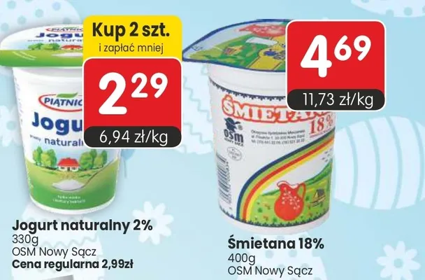 Śmietana 18% promocja w Market Point