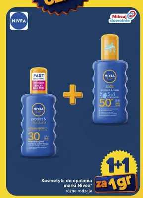 Kosmetyk do opalania Nivea Sun Protect & Moisture SPF 30 promocja w Carrefour Market