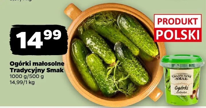 Ogórki małosolne Tradycyjny Smak promocja w Netto