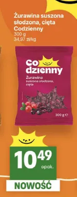 Żurawina suszona słodzona cięta Codzienny promocja w Delikatesy Centrum