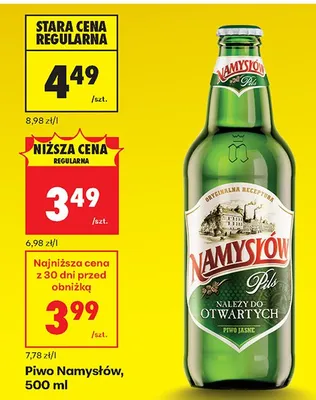 Piwo Namysłów promocja w Biedronka