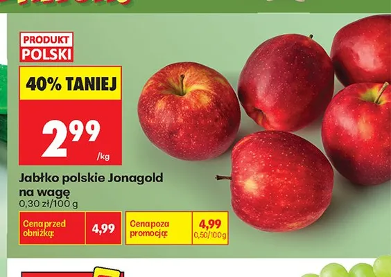 Jabłko Jonagold polskie promocja w Biedronka