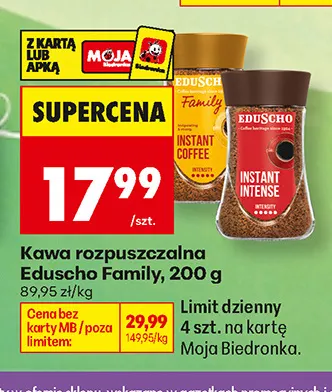 Kawa rozpuszczalna Eduscho Instant Intense promocja w Biedronka