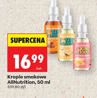 Krople smakowe AllNutrition promocja w Biedronka