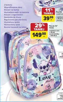 Plecak CoolPack Prime Stitch 16" promocja w Carrefour