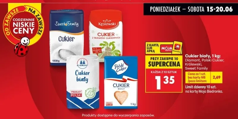 Cukier biały Polski Cukier promocja w Biedronka
