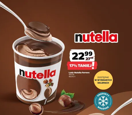 Lody Nutella Ferrero promocja w Netto