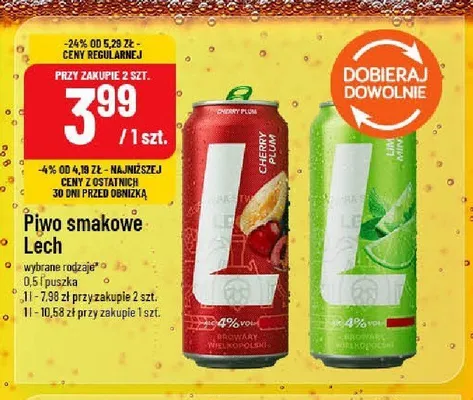 Piwo smakowe Lech Limoni Mint promocja w POLOmarket