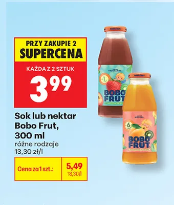 Sok Bobo Frut promocja w Biedronka