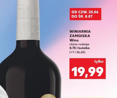 Wino słodkie porzeczkowe Winiarnia Zamojska promocja w Kaufland