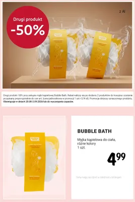Myjka kąpielowa do ciała Bubble Bath promocja w Rossmann