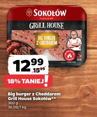 Big burger z Cheddarem Grill House Sokołów promocja w Netto
