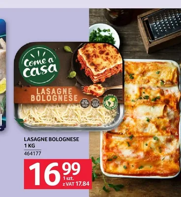 Lasagne Bolognese Come a casa promocja w Selgros