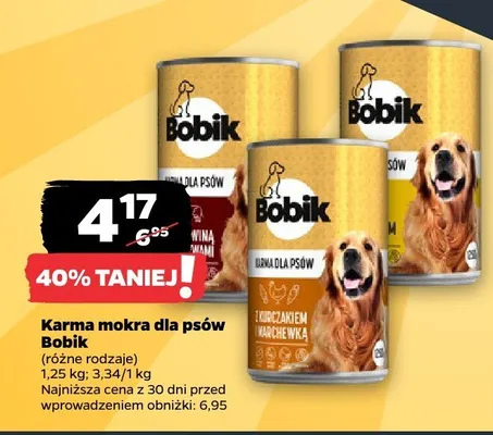 Karma mokra dla psów (różne rodzaje) promocja w Netto