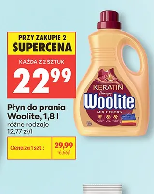 Płyn do prania Woolite Keratin Therapy Mix Colors promocja w Biedronka
